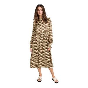KITRI Savannah Chocolate Tile Midi Dress NWOT